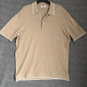Men's Beige Polo Shirt Sz XXL